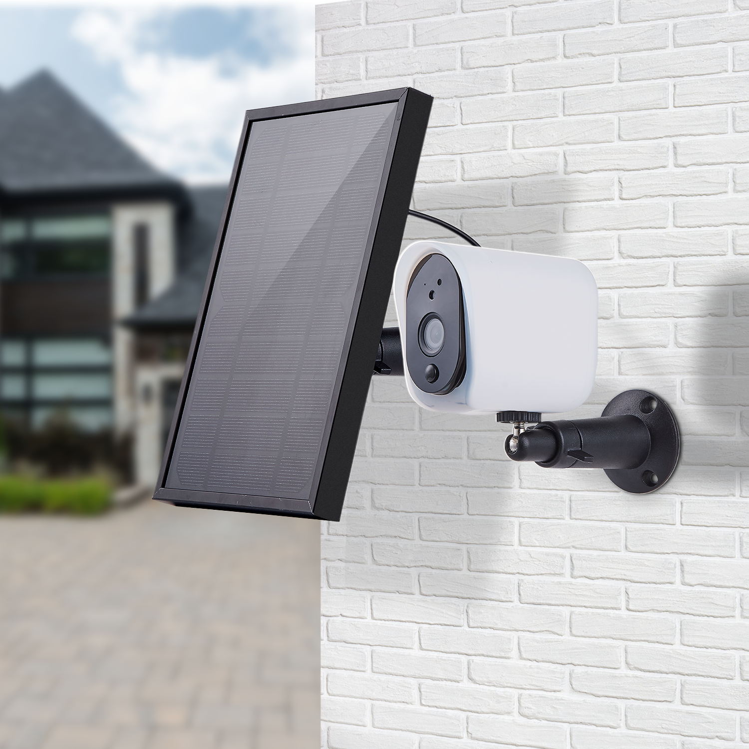 Solar Wireless IP Security Surveillance Camera Outdoor Set